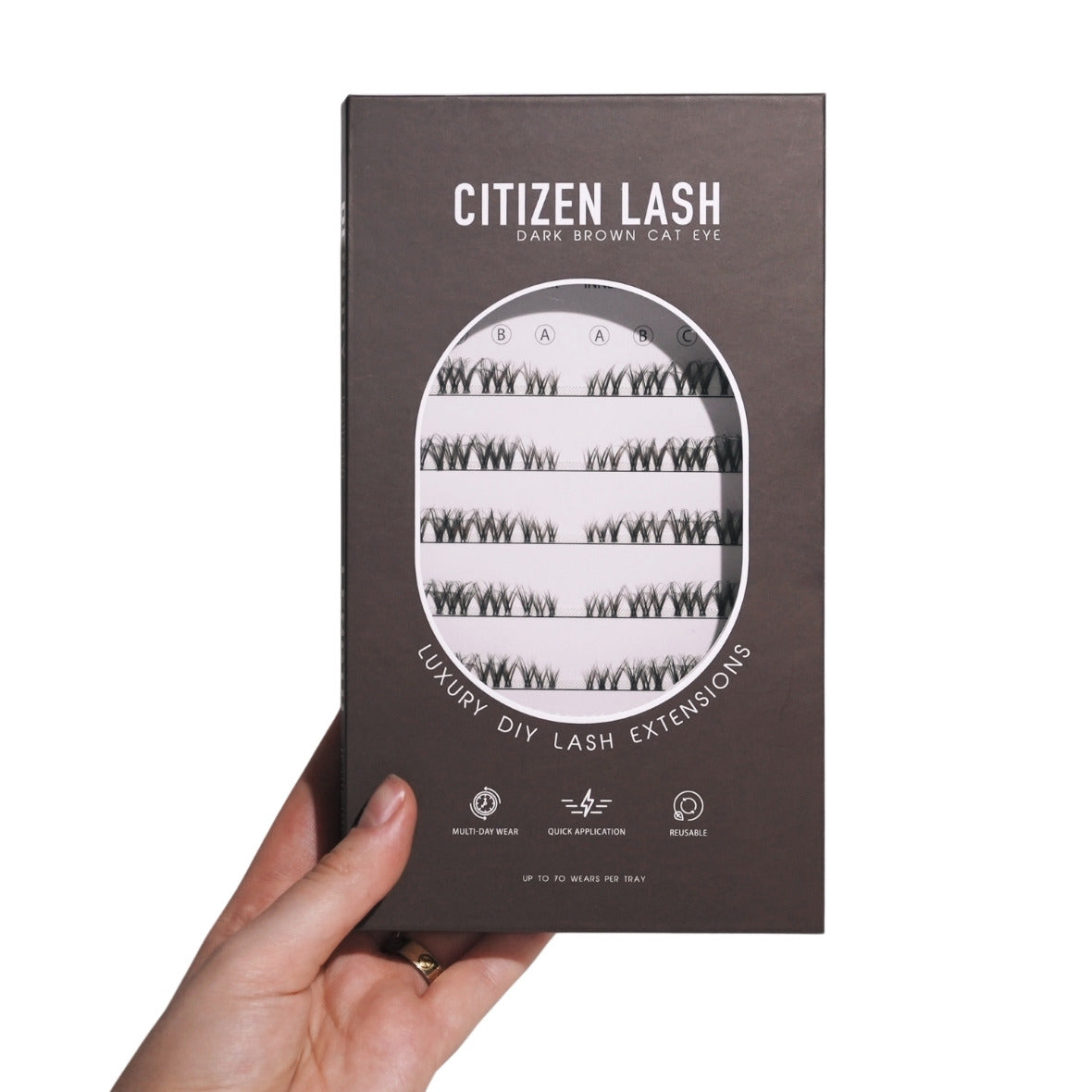 dark brown lash tray