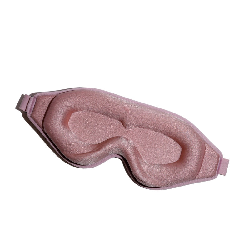 Pink sleep mask on a white background