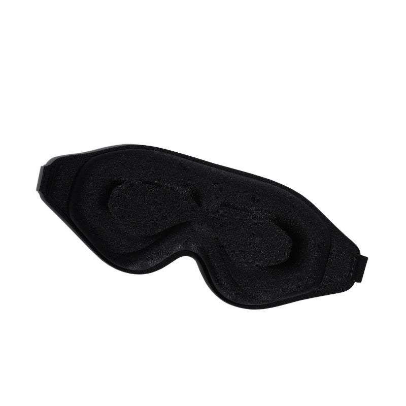 Black sleep mask on a white background