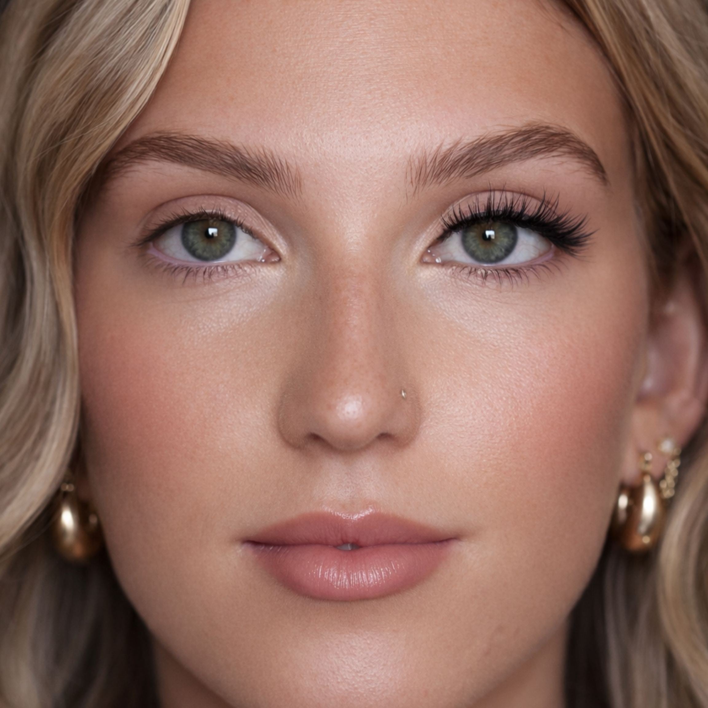 before and after soft wispy lash set